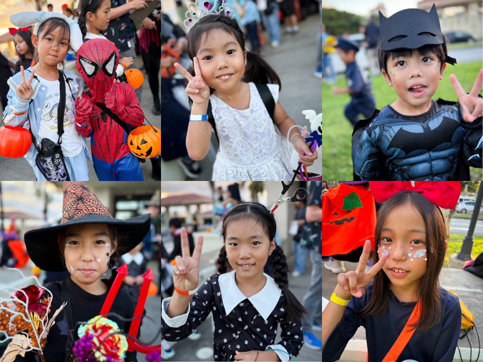 基地内住宅街のハロウィン装飾の様子