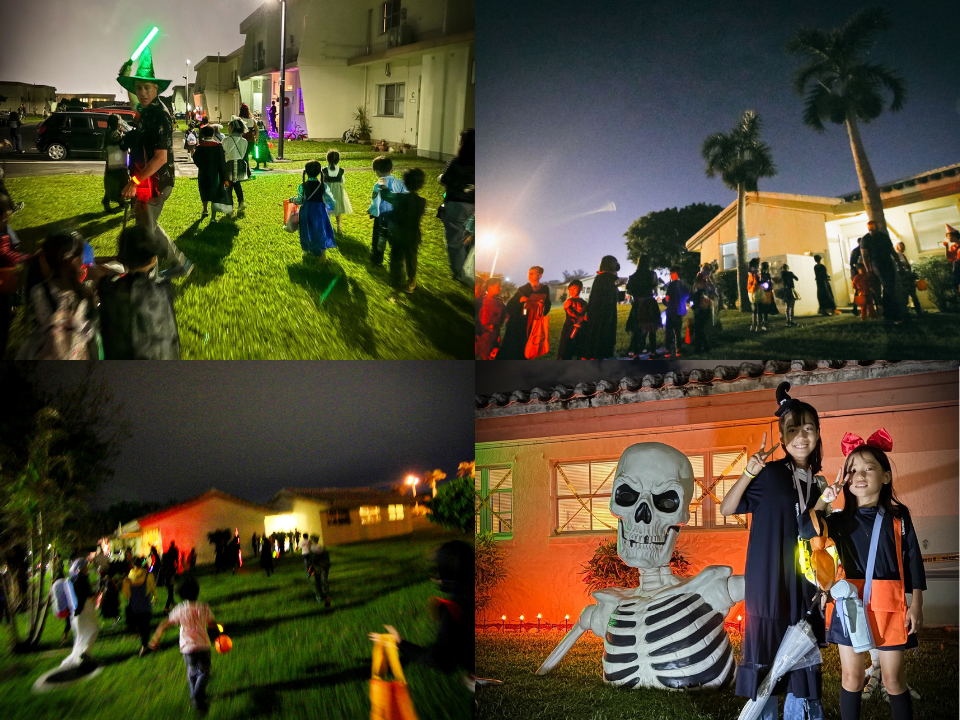 基地内住宅街のハロウィン装飾の様子